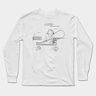 Self Binding Harvester Vintage Patent Hand Drawing Long Sleeve T-Shirt